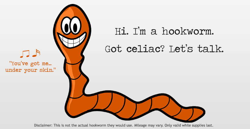 hookworm to cure celiac
