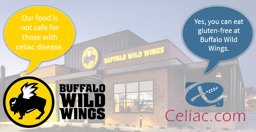is buffalo wild wings safe for celiac disease