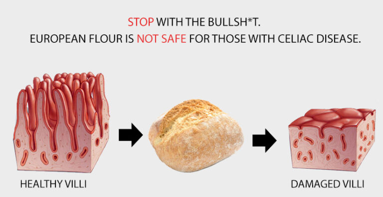 European Flour has gluten and is NOT Safe for those with celiac disease.
