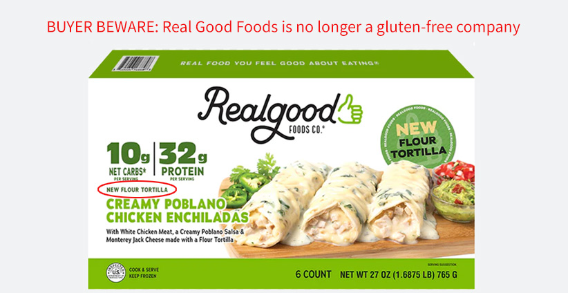 real good foods no longer gluten free